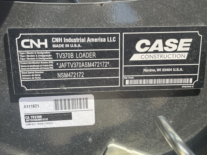 2026 Case TV370B Compact Track Loader