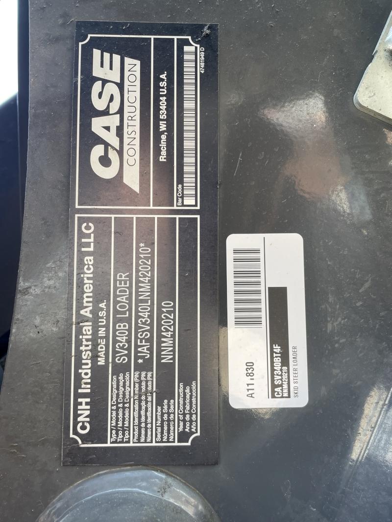 2023 Case SV340BT4F Skid Steer Loader