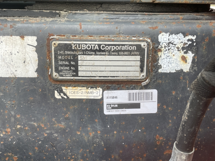 2018 Kubota SVL95 Compact Track Loader