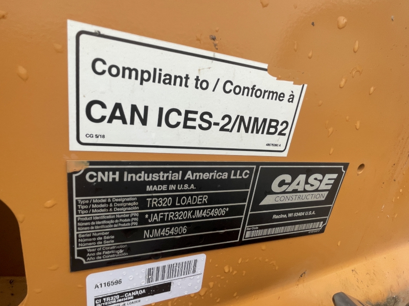 2019 Case TR320 Compact Track Loader