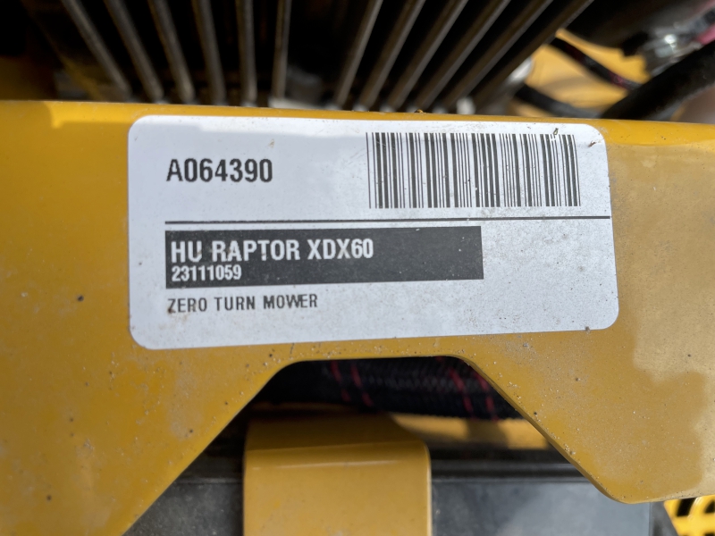 2024 Hustler Excel RAPTOR XDX60 Mower/Zero Turn