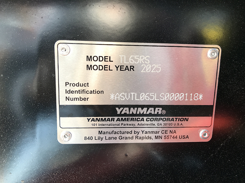 2024 Yanmar TL65RS Compact Track Loader