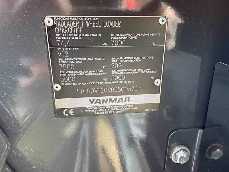 2024 Yanmar V12 Wheel Loader