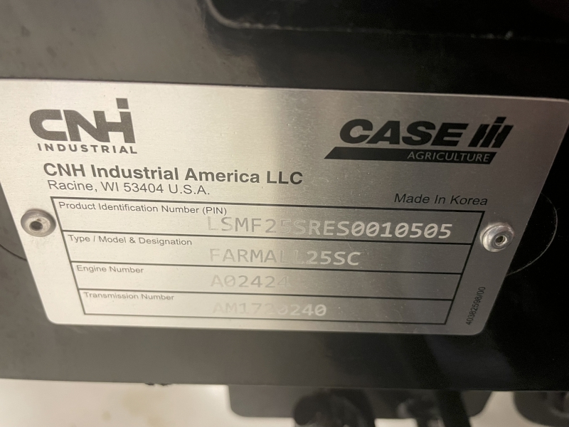 2025 Case IH FARMALL 25SC Tractor