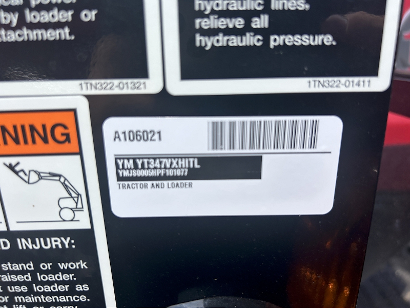 2025 Yanmar YT347VXHITL Tractor
