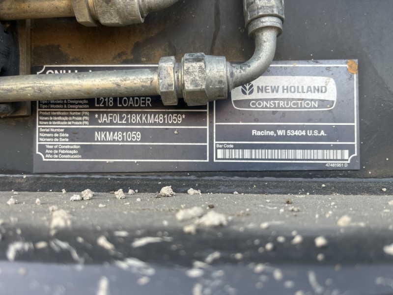 2020 New Holland L218 Skid Steer Loader