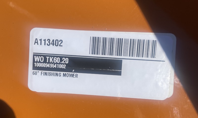 2022 Woods TK60.20 Mower/Finishing