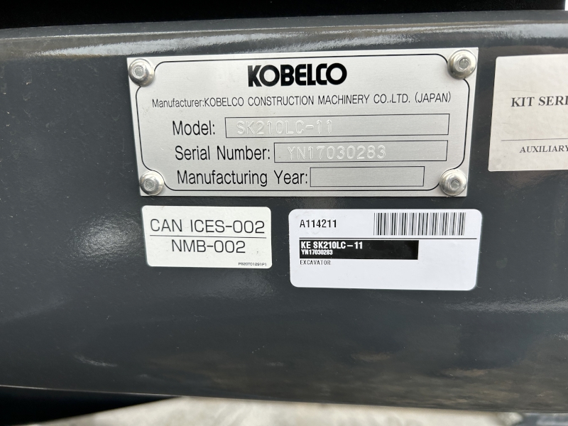2025 Kobelco SK210LC-11 Excavator