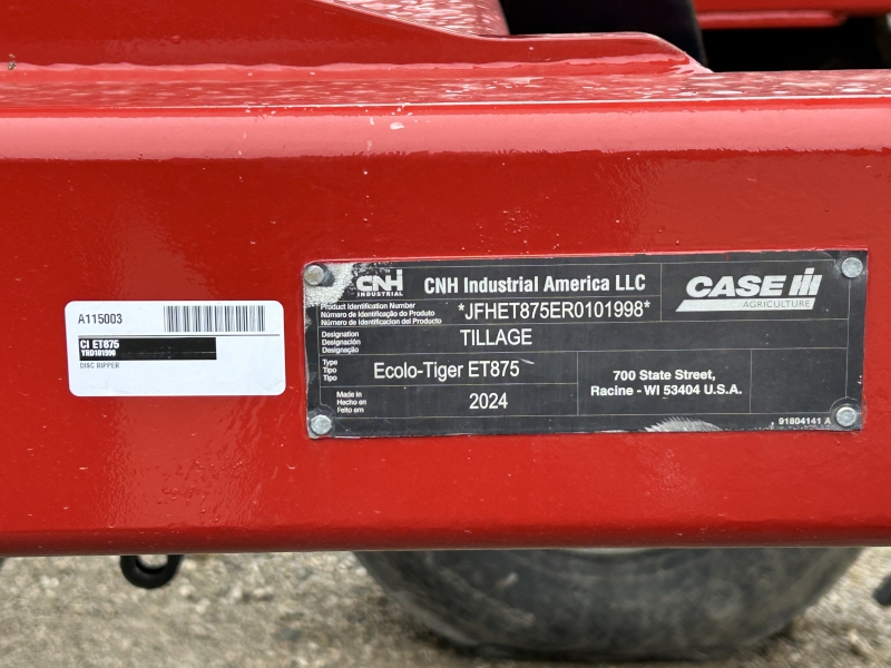2026 Case IH ET875 Disk Ripper