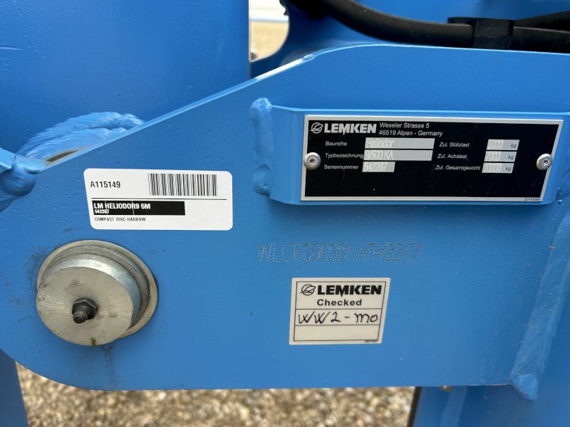 2026 LEMKEN HELIODOR9 5M Compact Disc