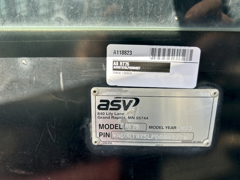 2022 ASV RT75 Compact Track Loader