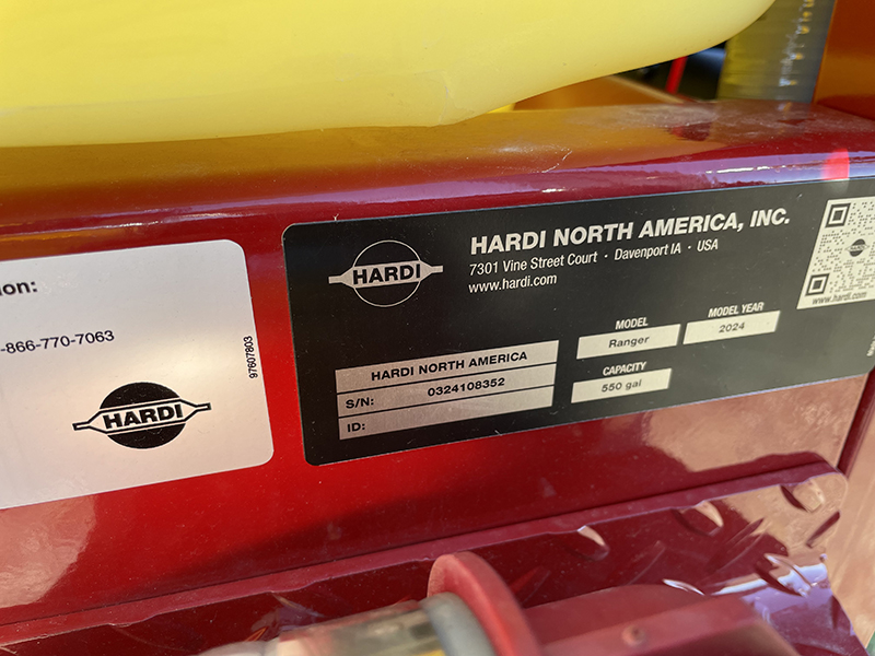 2023 Hardi RG2000 Sprayer