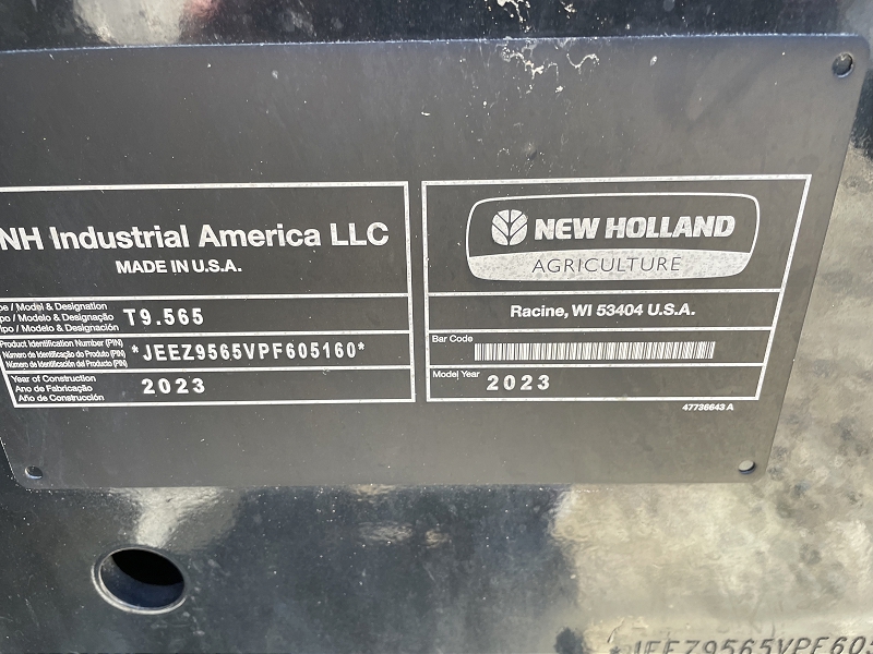 2023 New Holland T9.565HD Tractor 4WD