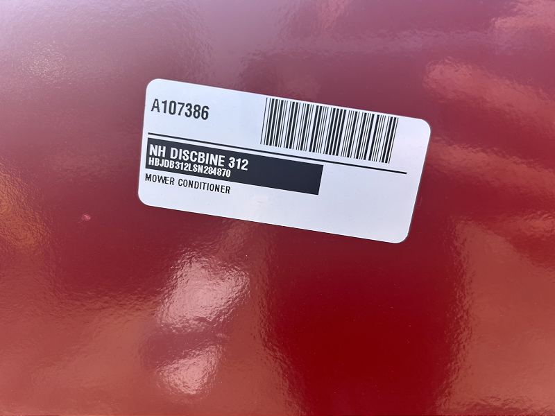 2025 New Holland DISCBINE 312 Mower Conditioner