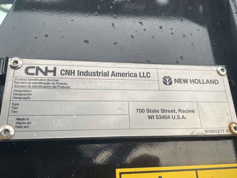 2026 New Holland SP.310F Sprayer/High Clearance