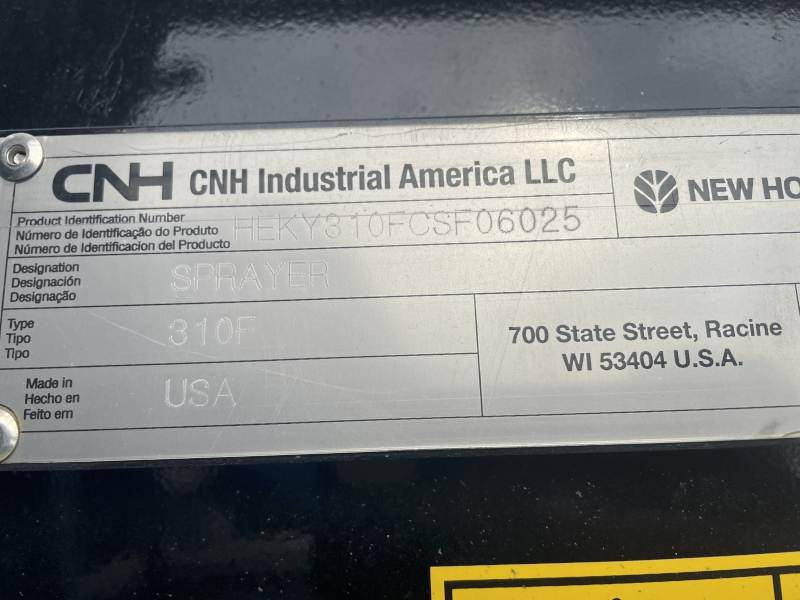 2026 New Holland SP.310F Sprayer/High Clearance
