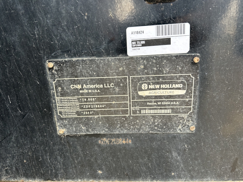 2013 New Holland T9.505 Tractor 4WD