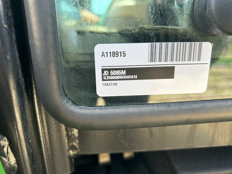 2017 John Deere 5085M Tractor
