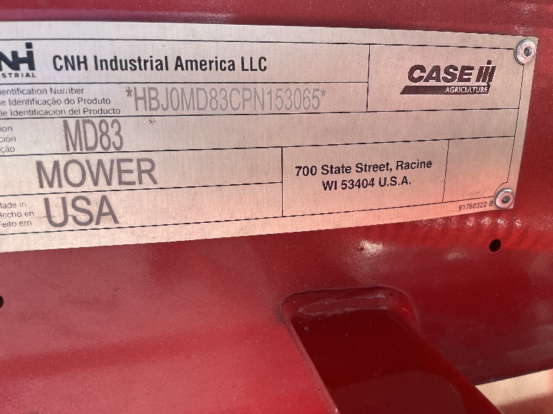 2023 Case IH MD83 Mower/Disc