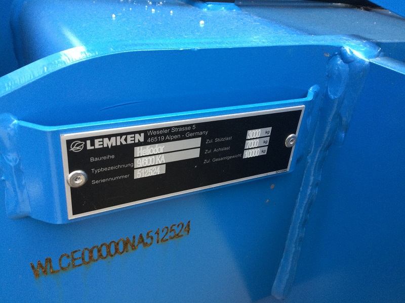 2023 LEMKEN HELIODOR9 6M Compact Disc