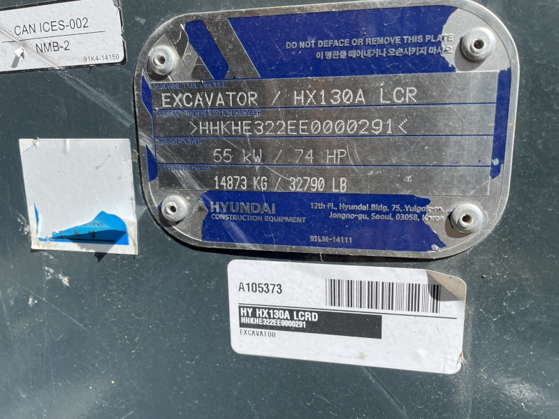 2023 Hyundai HX130A LCRD Excavator