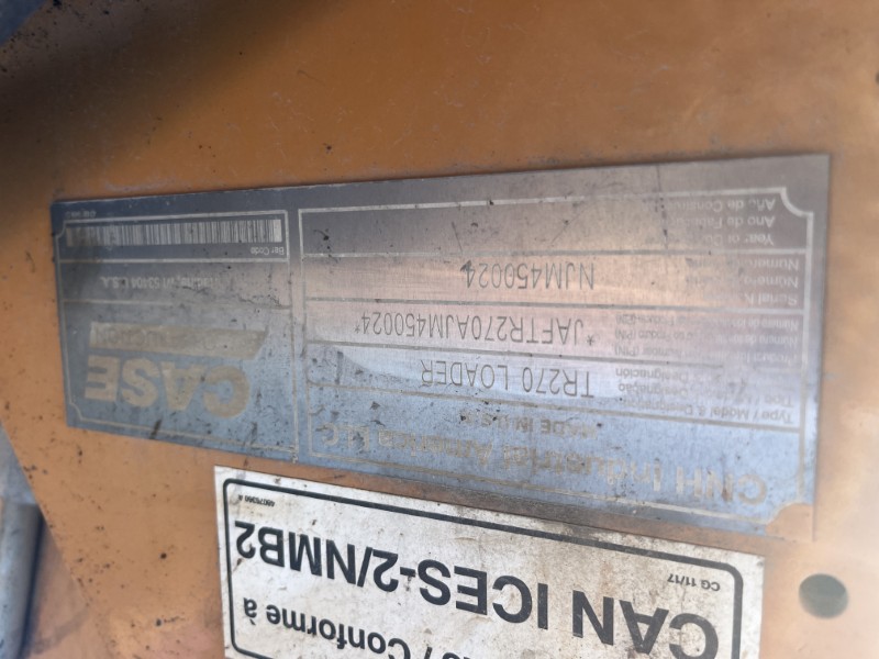 2018 Case TR270 Compact Track Loader