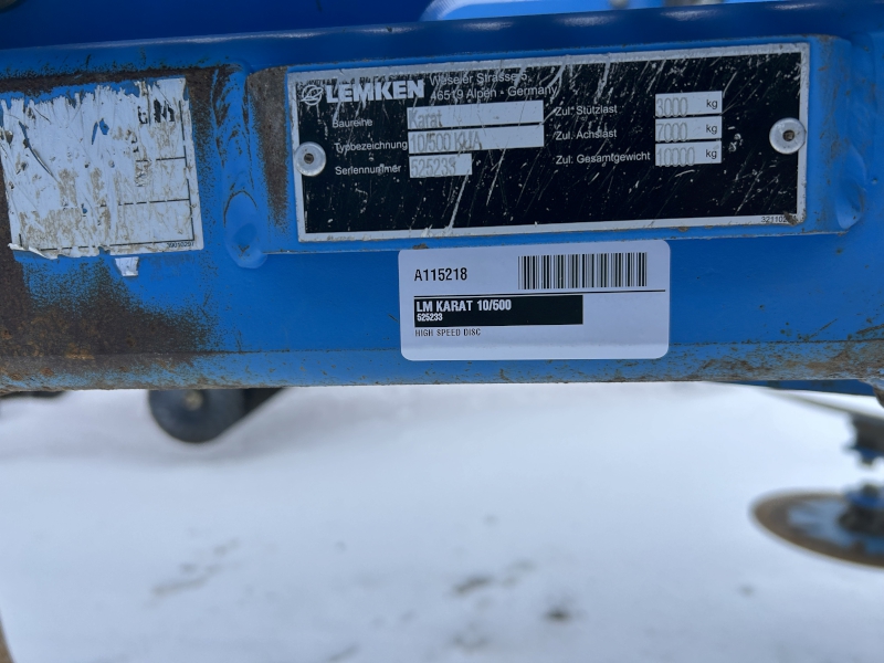 2023 LEMKEN KARAT 10/500 Compact Disc