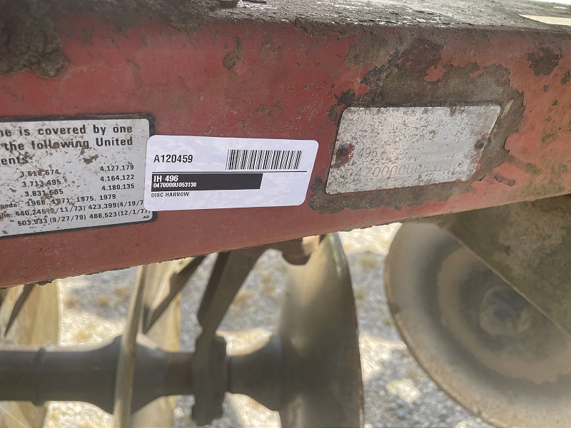 1979 International 496 Harrow