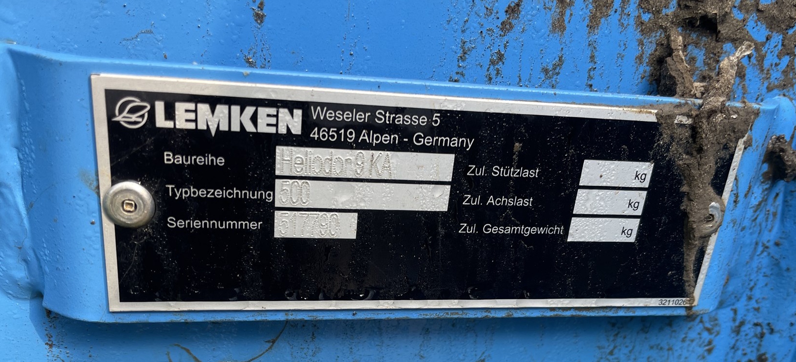 2024 LEMKEN HELIODOR9 5M Compact Disc