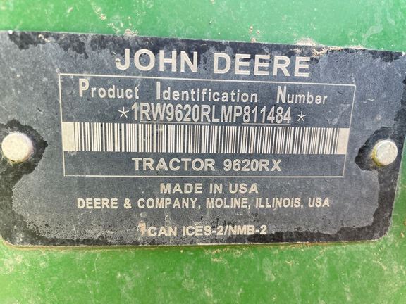 2021 John Deere 9620RX Tractor Rubber Track