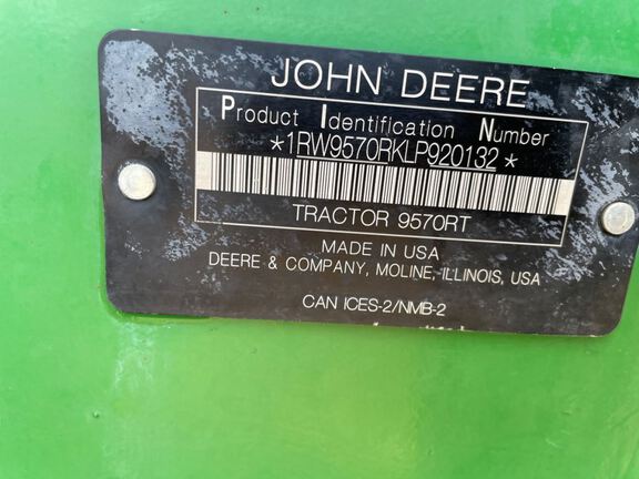 2020 John Deere 9570RT Tractor Rubber Track