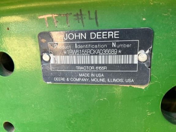 2019 John Deere 6155R Tractor