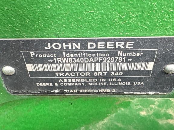 2024 John Deere 8RT 340 Tractor Rubber Track