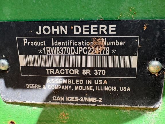 2023 John Deere 8R 370 Tractor
