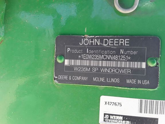 2022 John Deere W235M Windrower