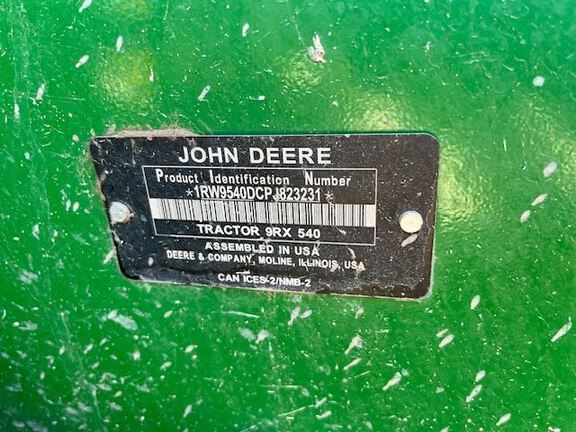 2023 John Deere 9RX 540 Tractor Rubber Track