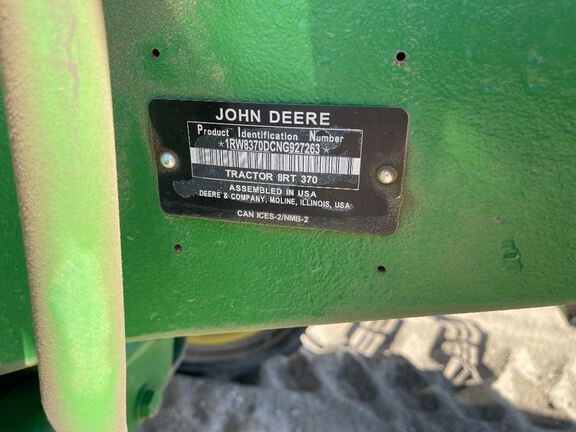 2022 John Deere 8RT 370 Tractor Rubber Track