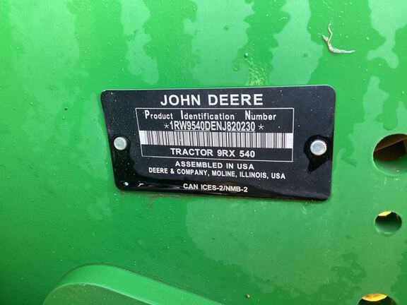 2022 John Deere 9RX 540 Tractor Rubber Track