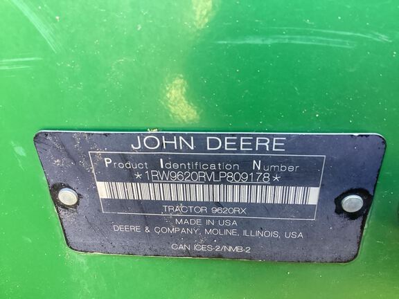 2020 John Deere 9620RX Tractor Rubber Track