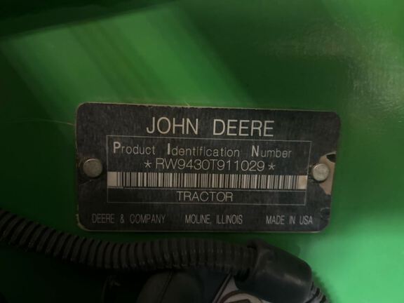 2009 John Deere 9430T Tractor Rubber Track