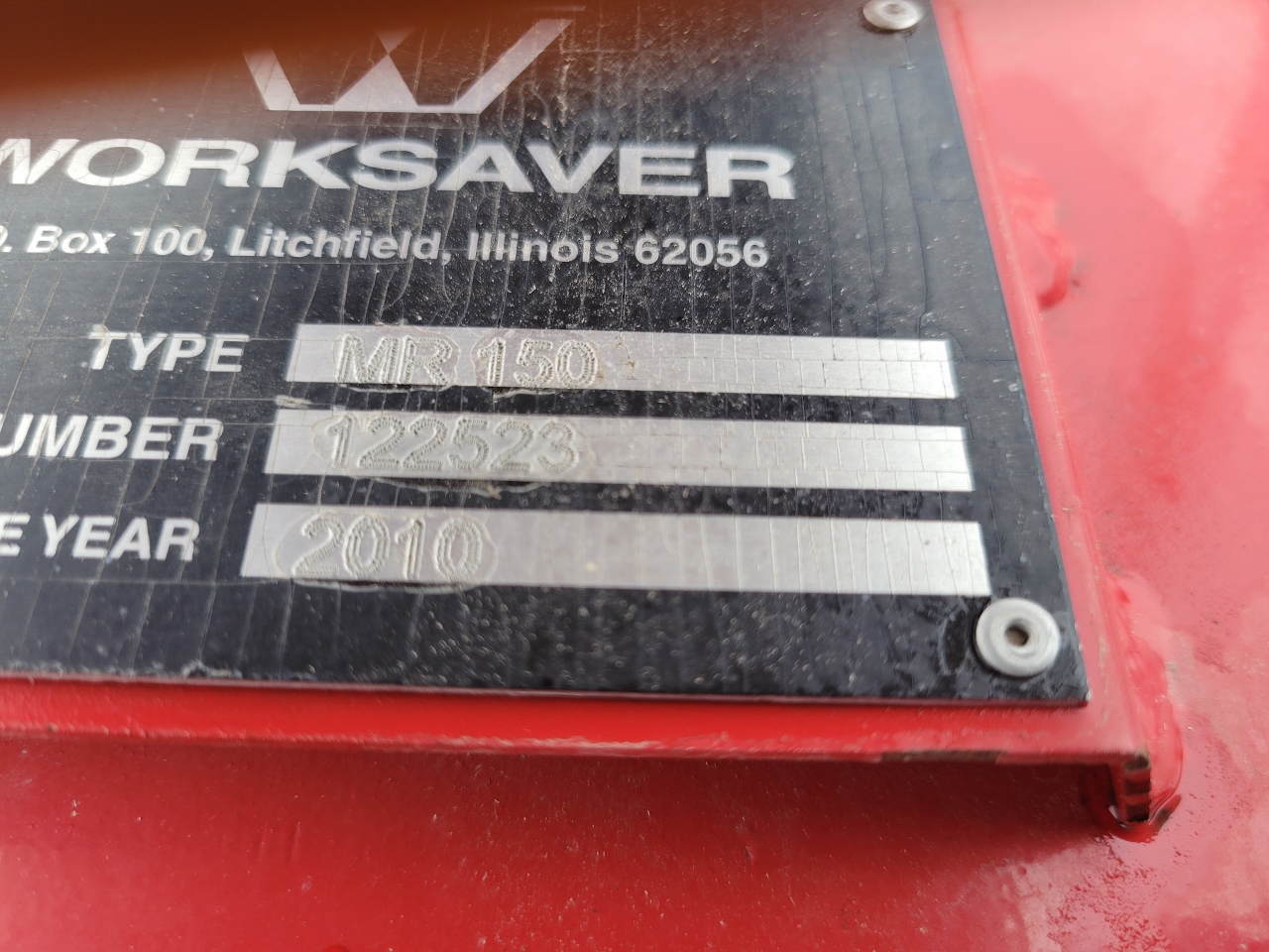 2010 Worksaver MR150 Mower/Finishing