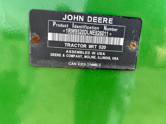 2023 John Deere 9RT 520 Tractor Rubber Track