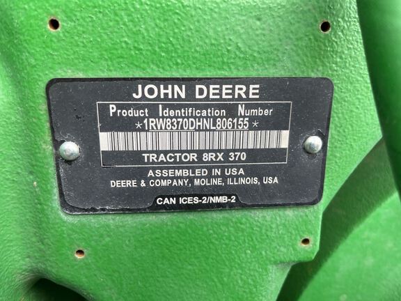 2023 John Deere 8RX 370 Tractor Rubber Track