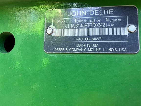 2016 John Deere 6145R Tractor