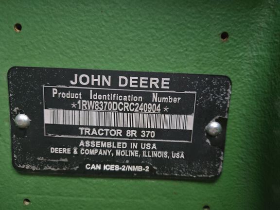 2024 John Deere 8R 370 Tractor