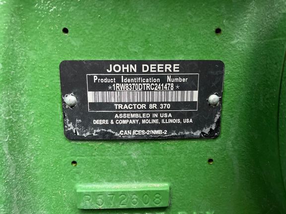 2024 John Deere 8R 370 Tractor