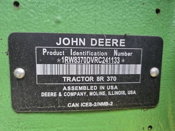 2024 John Deere 8R 370 Tractor