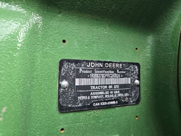 2024 John Deere 8R 370 Tractor