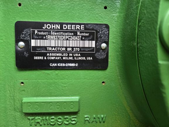 2024 John Deere 8R 370 Tractor