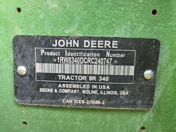 2024 John Deere 8R 340 Tractor